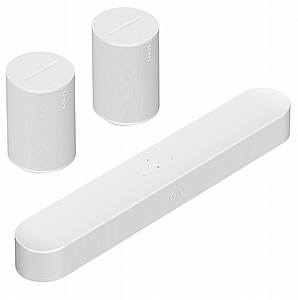 Sonos מערכת קולנוע ביתי Beam + 2x Era 100 כולל הובלה והתקנה חינם Sonos מערכת קולנוע ביתי Beam + 2x Era 100 כולל הובלה והתקנה חינם