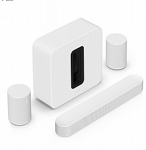 Sonos מערכת קולנוע ביתי Beam + Sub 4 + 2x Era 100 כולל הובלה והתקנה חינם Sonos מערכת קולנוע ביתי Beam + Sub 4 + 2x Era 100 כולל הובלה והתקנה חינם