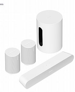 Sonos מערכת קולנוע ביתי Ray + Sub Mini + 2x Era 100 כולל הובלה והתקנה חינם Sonos מערכת קולנוע ביתי Ray + Sub Mini + 2x Era 100 כולל הובלה והתקנה חינם