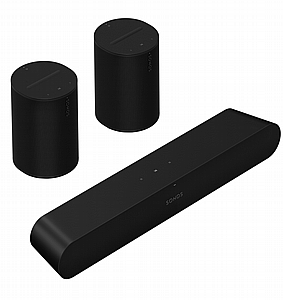 Sonos מערכת קולנוע ביתי Ray + 2x Era 100 כולל הובלה והתקנה חינם Sonos מערכת קולנוע ביתי Ray + 2x Era 100 כולל הובלה והתקנה חינם