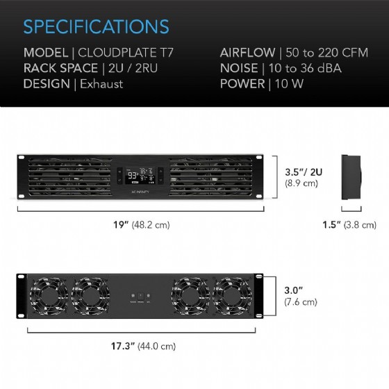 ����� ����� ������ ������ ������ 19" AC INFINITY CLOUDPLATE T7