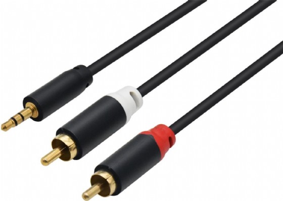 כבל סטריאו PL3.5 ל 2RCA באורך 1.5 מטר EAZO EZ11150
